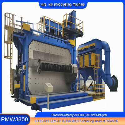 3-8 spoelen per uur Draadvoorraad Shot Blasting Machine voor de productie van coil rod 9.5*6.1*6.9m