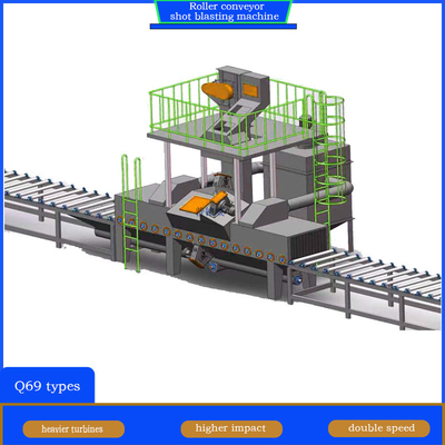 Voorbehandeling van de lijn Rolconveyor Shot Blasting Machine met Crawler Abrator