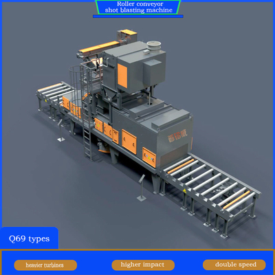 Staalconstructie-onderdelen Schot-splijten en afschalen Rolconveyor Schot-blaasmachine