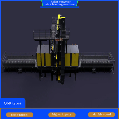 Makkelijk te verwijderen slijtageplaten Roller Shot Blasting Machine voor aangepaste en blazen