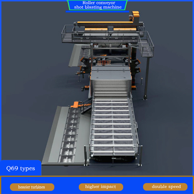 Aanpassing Roll Conveyor Shot Blasting Machine met continu geblazen proces