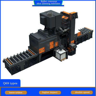 Verstelbare rolconveyor-schotblaasmachine voor onderhoudsarme blaasbehuizing