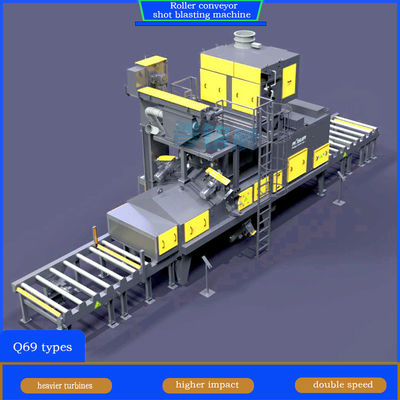 Verstelbare rolconveyor-schotblaasmachine voor onderhoudsarme blaasbehuizing