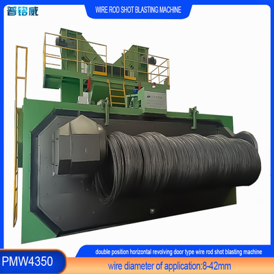 Wire Rod Coil Shot Blasting Equipment Customization in Wire Surface Cleaning Industry (Aanpassing van apparatuur voor het opblazen van draadstaven in de wire-oppervlakte schoonmaakindustrie)