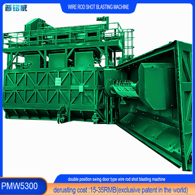 Warmdraadstaaf spoel Shot Blasting Reiniging Machine PMW5300 voor klantvereisten