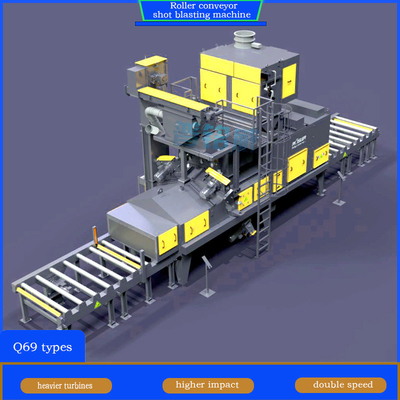 Automatische Q6930A High End Roller Conveyor Shot Blasting Machine voor grote stalen balken