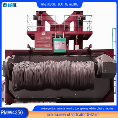 Hoge zuiverheid Double Wire Rod Shot Blasting Machine voor Auto Bolt oppervlak Derusting