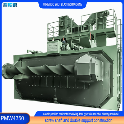 Hoge zuiverheid Double Wire Rod Shot Blasting Machine voor Auto Bolt oppervlak Derusting