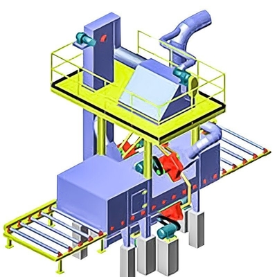 Rolconveyor Catenary-Through Abrator voor H Beam Shot Blasting Machine Op maat