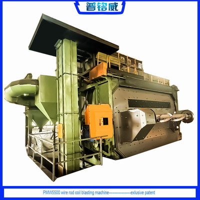 330 Kw-impellerhoofd Power Wire Rod Shot Blasting Machine voor hoogkoolstofstaalproduct