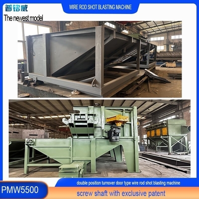 Aanpasbare 5,5 M elektrische draadstaaf spoel Shot Blasting Machine voor hoofdaslengte