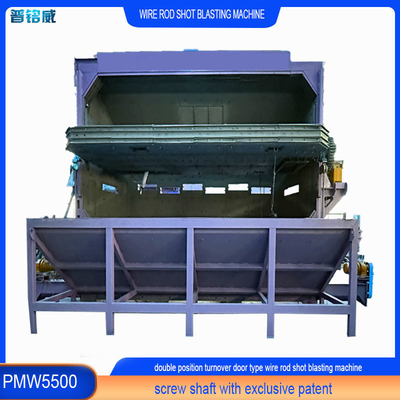 Hoog zuiverheids PMW5500 Wire Rod Coil Shot Blasting Machine met een capaciteit van 3600 kg/min