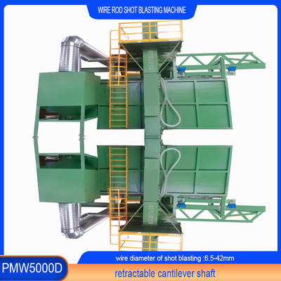 Blauw en groen draadstaaf spoel Shot Blasting Reiniging Machine met aanpassingsoptie