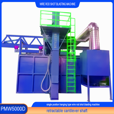 Blauw en groen draadstaaf spoel Shot Blasting Reiniging Machine met aanpassingsoptie