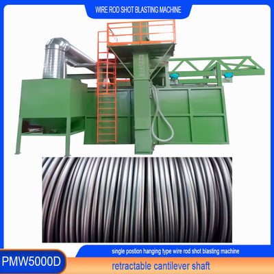 Blauw en groen draadstaaf spoel Shot Blasting Reiniging Machine met aanpassingsoptie