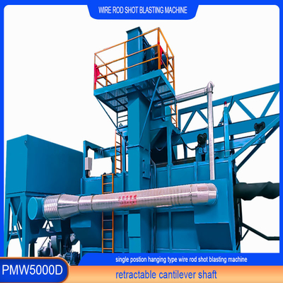 Blauw en groen draadstaaf spoel Shot Blasting Reiniging Machine met aanpassingsoptie