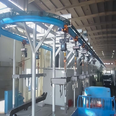 Internationale standaard overheadconveyor rail shot blasting machine voor meerdere haakjes