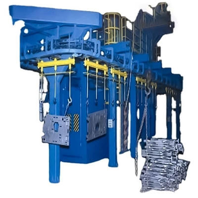 Hoog zuiverheids Q-serie Overhead Conveyor Rail Shot Blasting Machine voor de markt