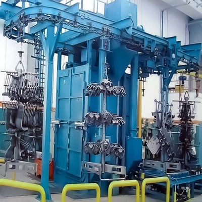 Hoog zuiverheids Q-serie Overhead Conveyor Rail Shot Blasting Machine voor de markt