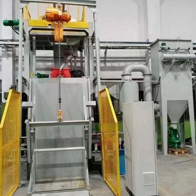 1 ton laadvermogen Sandblasted Crawler Shot Blasting Machine voor de veerindustrie