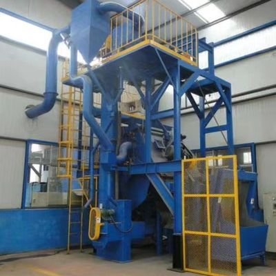 1 ton laadvermogen Sandblasted Crawler Shot Blasting Machine voor de veerindustrie