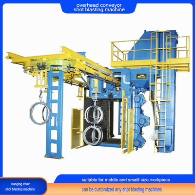 Critische reiniging 20t Perfect Overhead Chain Conveyor Shot Blasting Machine met haak