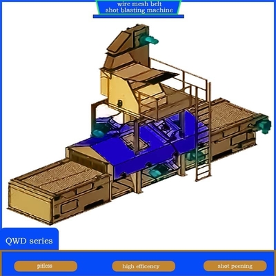 Draadgordelbandconveyor Shot Blasting Machine met ontwerpen en decoratie aanpasbaar
