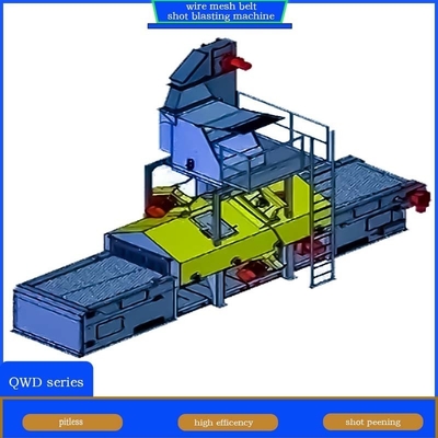 Eenvormig ontploffingsreinigende effect Draadnetbandband Conveyor Shot Blasting Machine