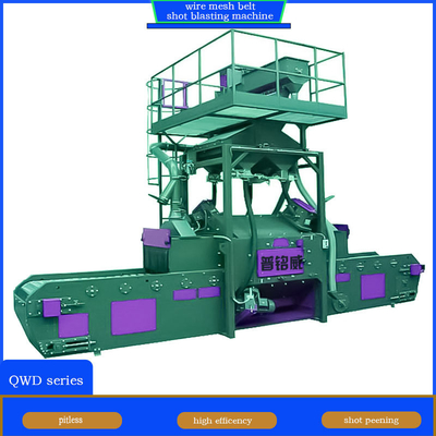 Qwd 80 Wire Mesh Shot Blaster geautomatiseerd en efficiënt ontworpen voor de productielijn