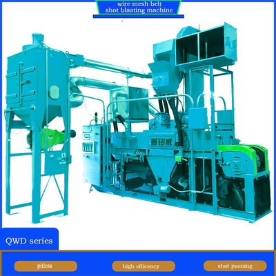 Qwd 80 Wire Mesh Shot Blaster geautomatiseerd en efficiënt ontworpen voor de productielijn