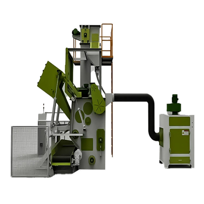 Gecustomiseerde Crawler Rubber Belt Shot Blasting Machine met zakstofverzamelaar gegarandeerd