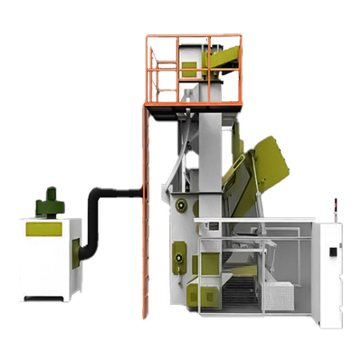 Gecustomiseerde Crawler Rubber Belt Shot Blasting Machine met zakstofverzamelaar gegarandeerd