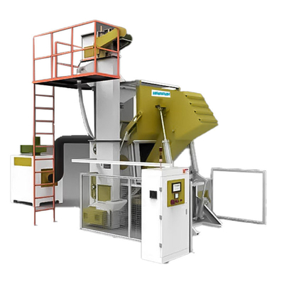 Gecustomiseerde Crawler Rubber Belt Shot Blasting Machine met zakstofverzamelaar gegarandeerd