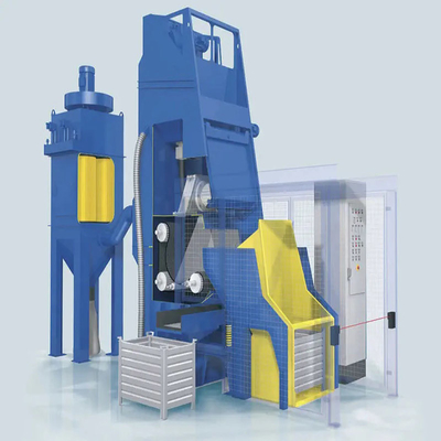 Gecustomiseerde Crawler Rubber Belt Shot Blasting Machine met zakstofverzamelaar gegarandeerd