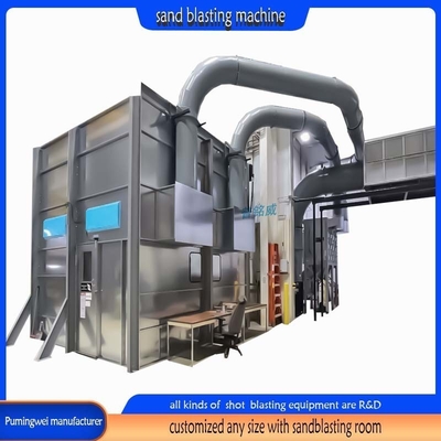 Droog zandblazer voor grote producten Verschillende kleuren Verschillende materialen Sandblasting Booth