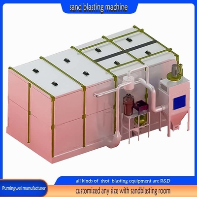Schot Blasting Reiniging Way Customization Sandblasting Booth voor verschillende materialen