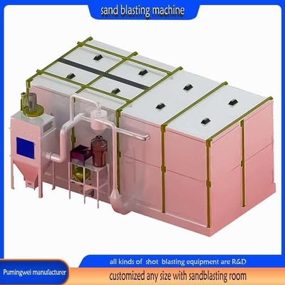 Kunstmatige controle Hoogreinigingsapparatuur Sandblasting Booth zonder put