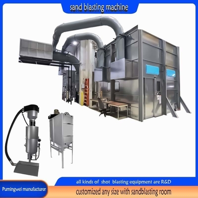 Kunstmatige controle Hoogreinigingsapparatuur Sandblasting Booth zonder put