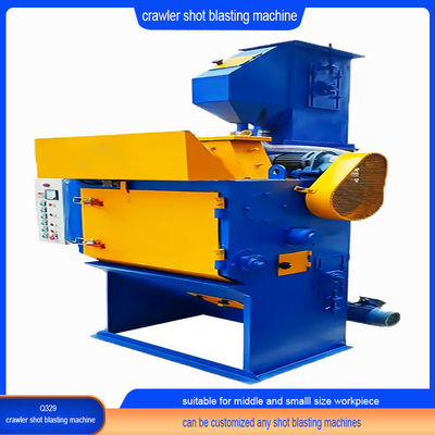 Laag geluidsniveau Crawler Abrator Tumble Rubber Belt Shot Blasting Machine Aanpassing