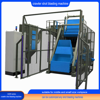 Laag profiel kabinet elektrische brandstof Q32-serie rubberen tuimelband straalmachine