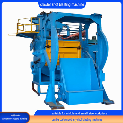 Geraamde rubber shot blasting machine voor het reinigen van gietstukken met Crawler Abrator Q329