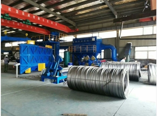 Vinnige verzending Draadstaaf spoel Shot Blasting Machine met hoge zuiverheid en automatisering