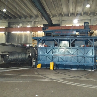 Ronde draadblaasmachine voor het verwijderen van roest op een hoogte van 16,8*12,4*5,8 m boven de grond