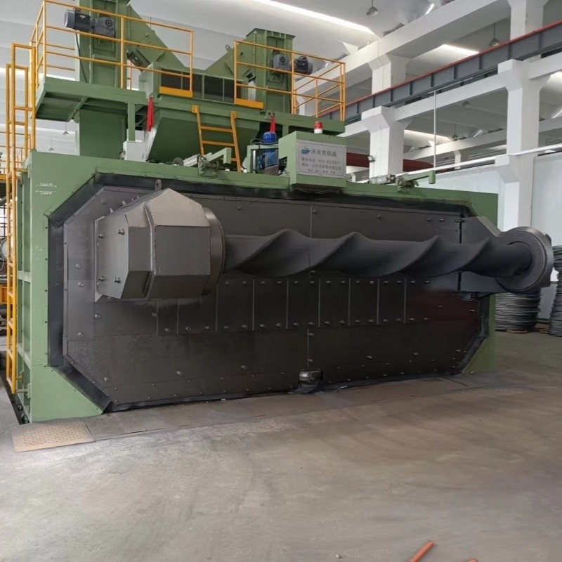 Dubbele station ronde draad schot blaasmachine met vijf sterren service en 6.6 * 5.5 * 6m