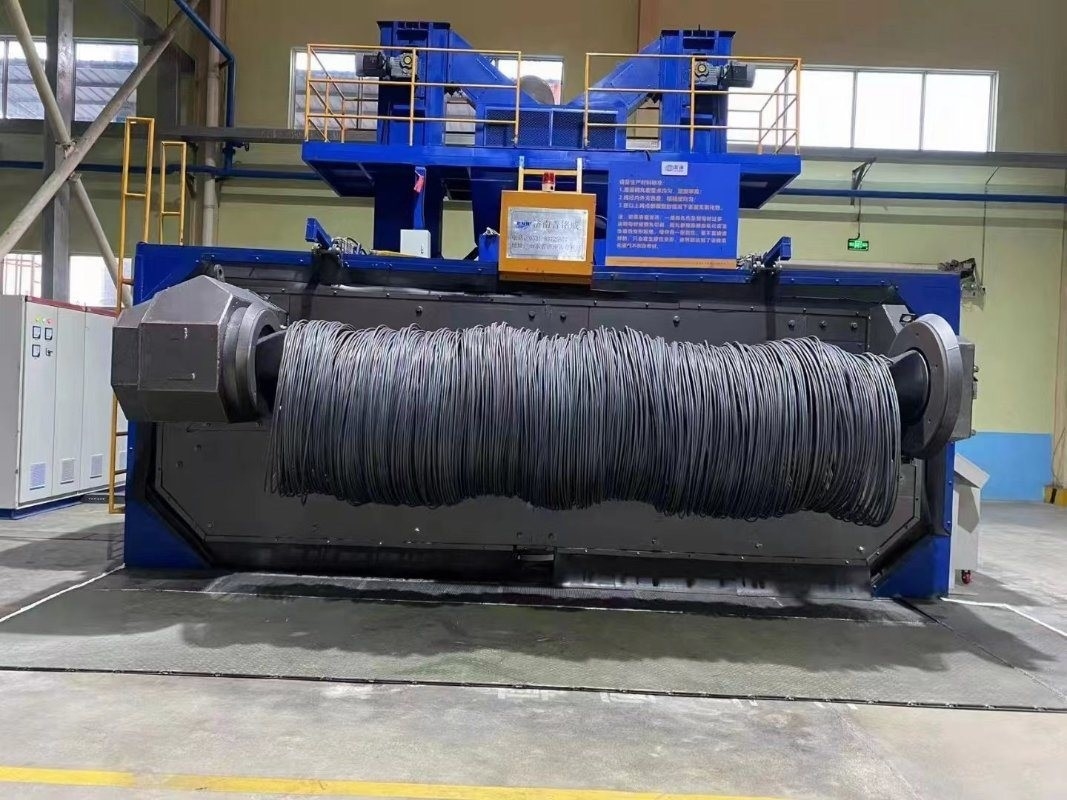 Shot Blasting Machine PMW-4350 voor ronddraadstaaf aanpassing in de schroefindustrie