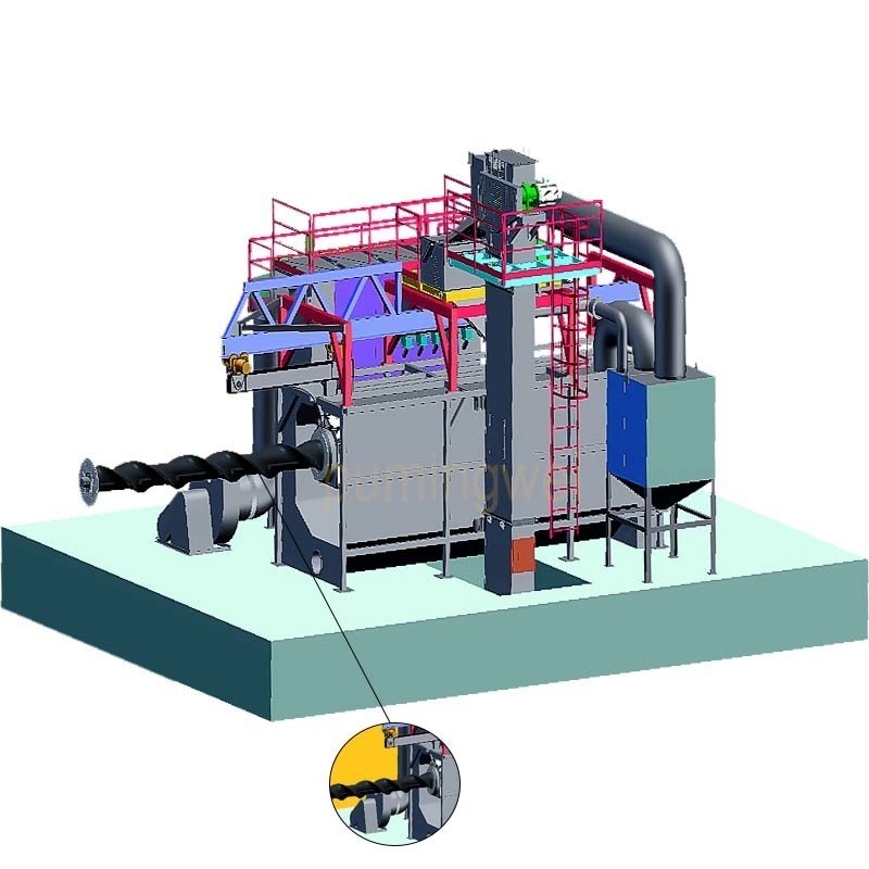 Energie- Single Station Wire Coil Shot Blasting Machine voor lage sterkte arbeidsintensiteit