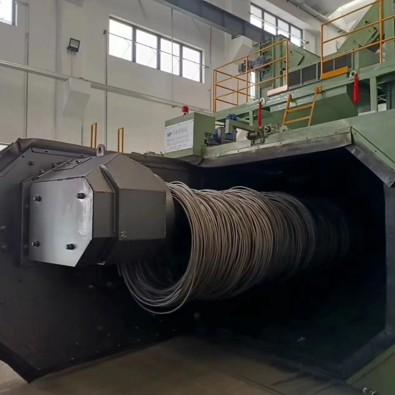 Elektrische enkelstation Blauwe volle spoel draad Shot Blasting Machine voor en energiebesparing
