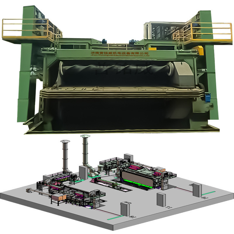 Alternatieve pickelreiniging 4-9 spoelen per uur Draadstaaf Spoel Shot Blasting Machine