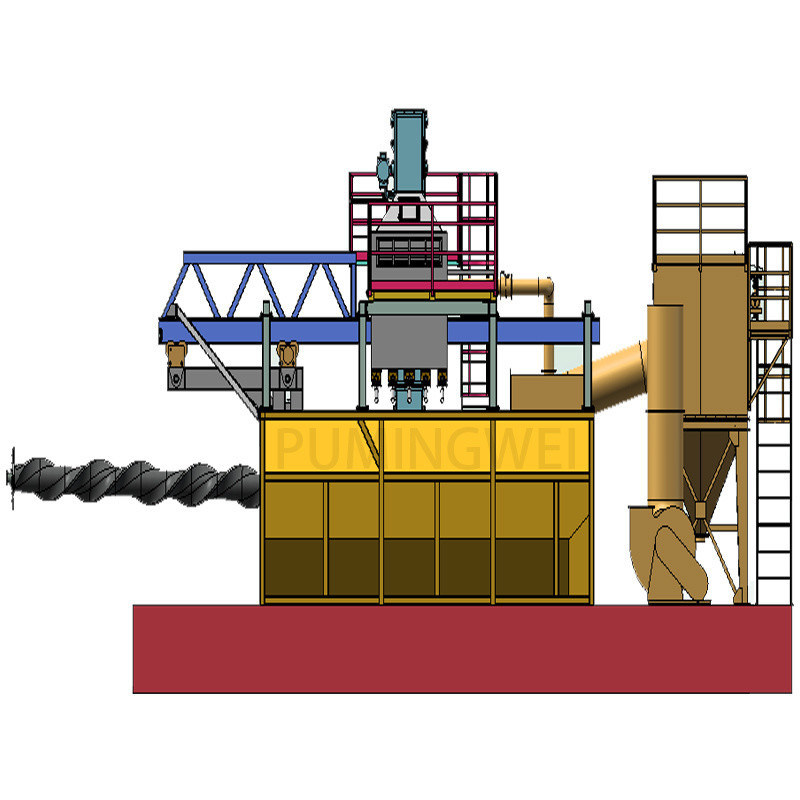High Production Efficiency Draadstaaf Shot Blasting Machine met 5m Cantilever Mandrel