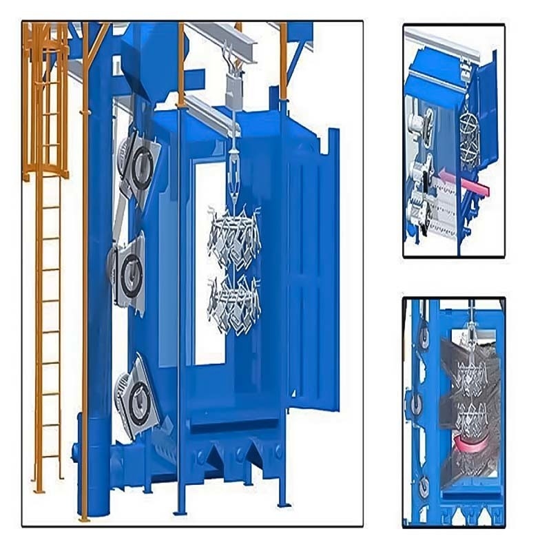 Q37-serie Hook Type Shot Blast Reiniging Equipment van voor het reinigen van metalen oppervlakken
